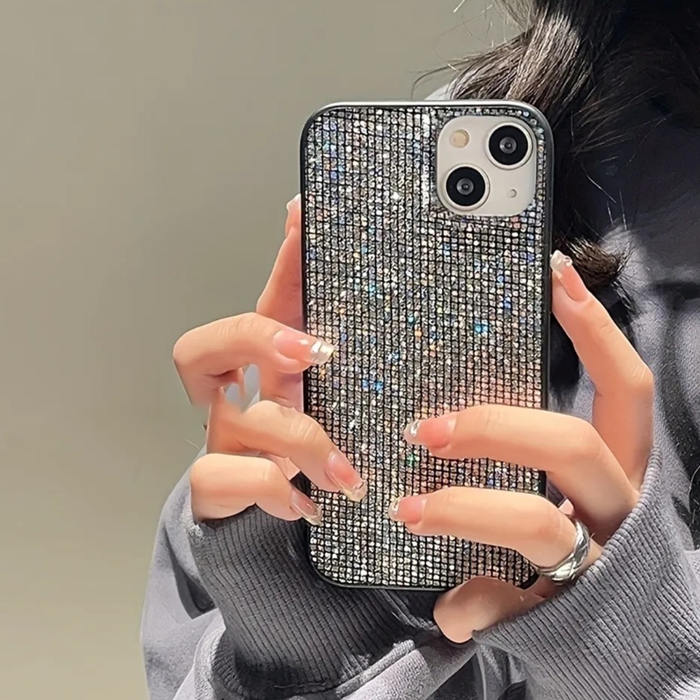 NWT IPhone 13 Pro Max Black Sparkling Glitter Sequin Phone Case​​​​​